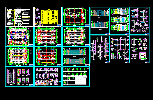 中型車庫全套設(shè)計(jì)圖紙